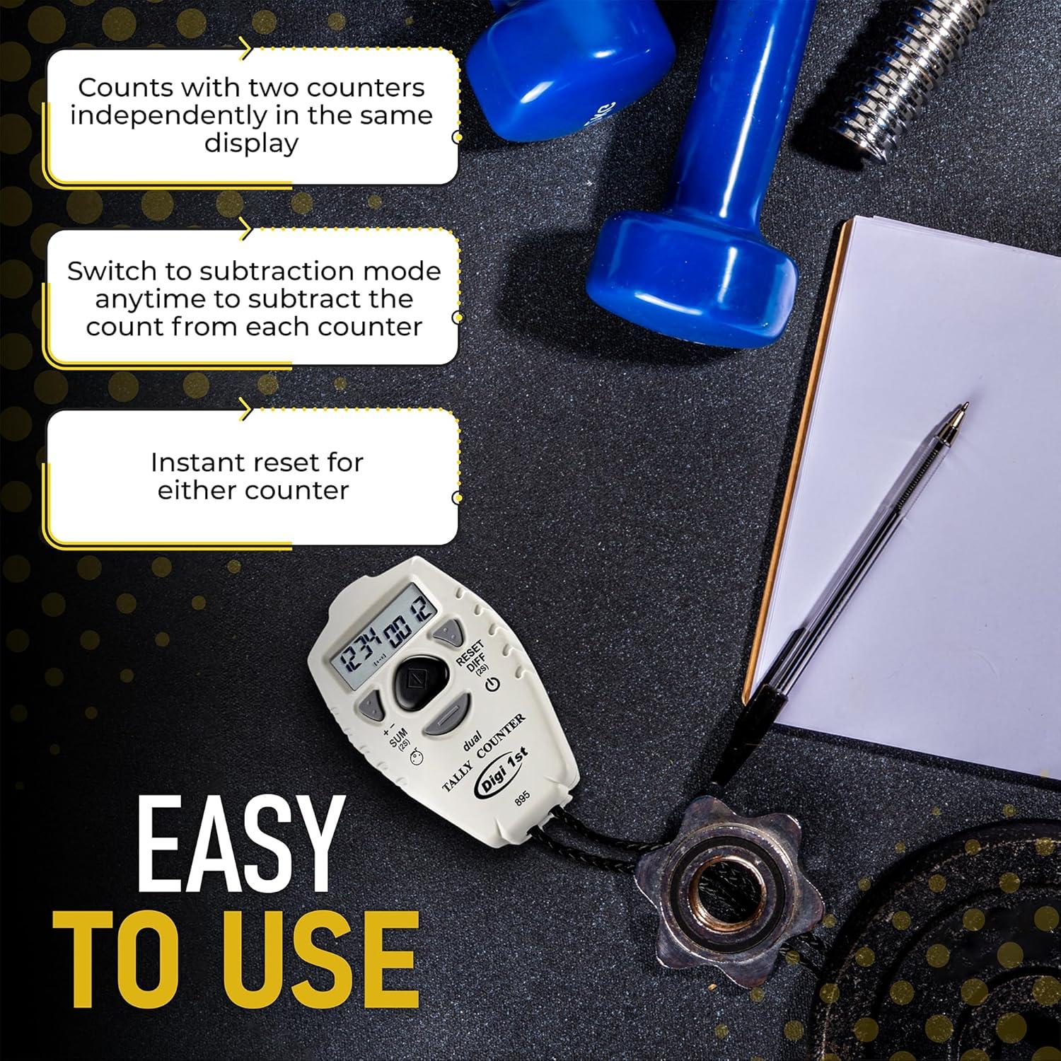 Contador Digital Doble Digi 1st TC-895 para Deportes