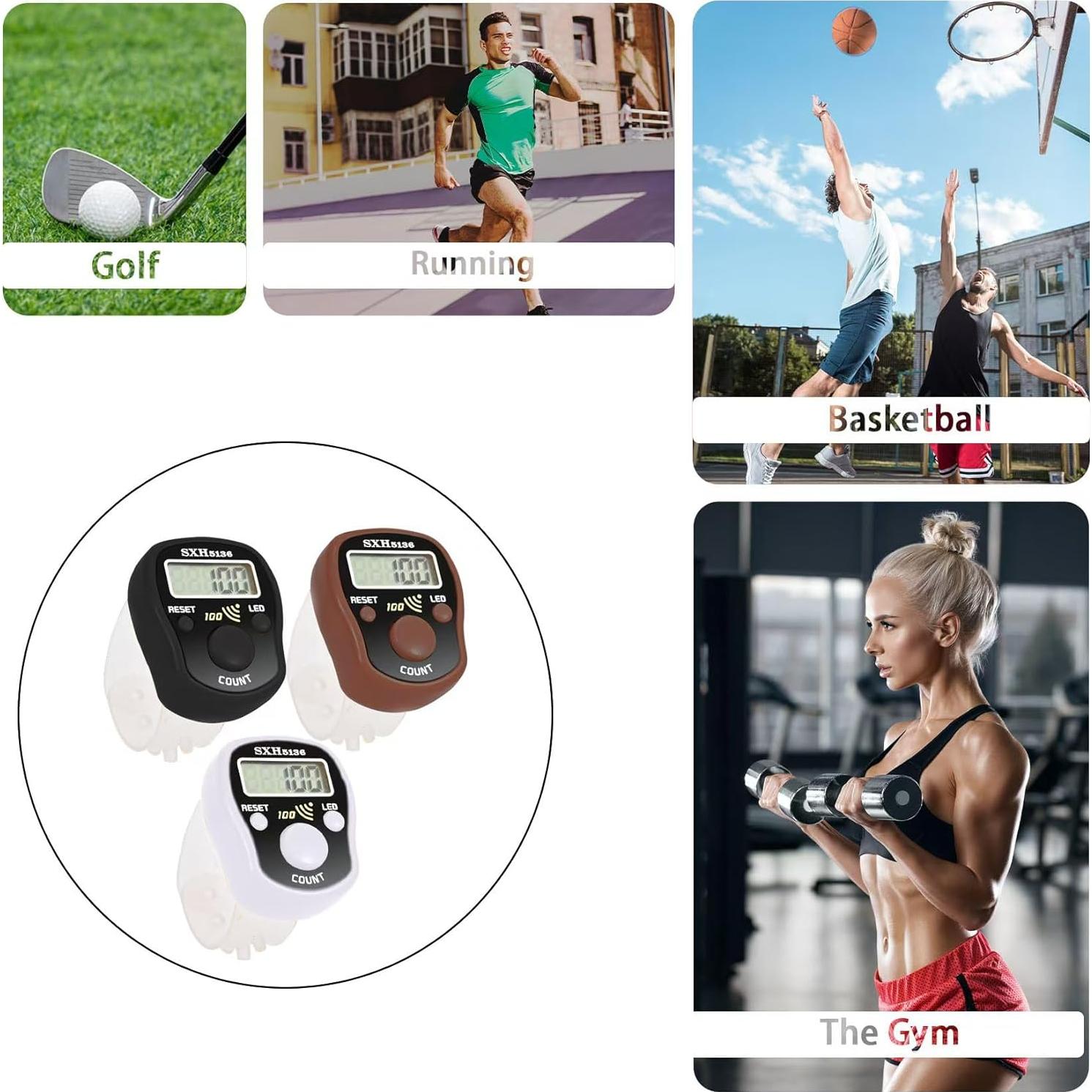 Contador de Dedo Digital TESEAS 5 Piezas LED 99999