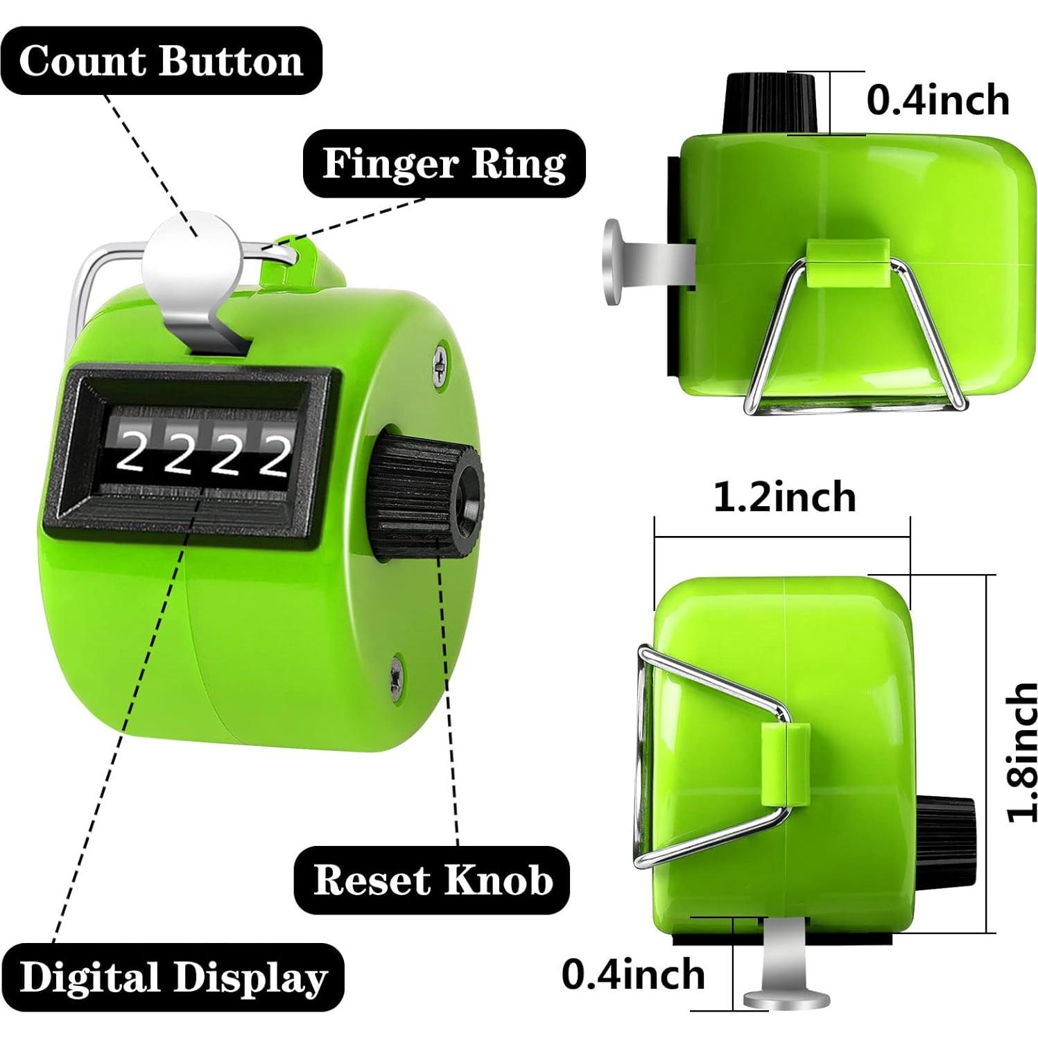 Contador Mecánico de Mano PETKNOWS 5 Piezas 4 Dígitos