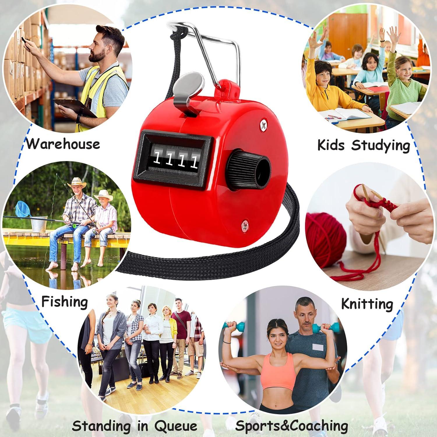 Contador Mecánico de Mano PETKNOWS 5 Piezas 4 Dígitos