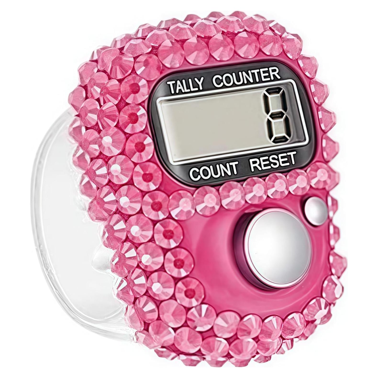 Contador Digital Portátil WLngtv Rosa con Pantalla LCD