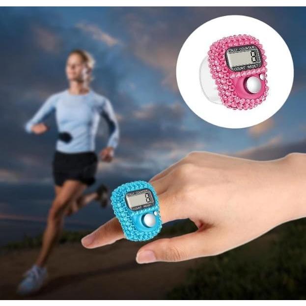 Contador Digital Portátil WLngtv Rosa con Pantalla LCD