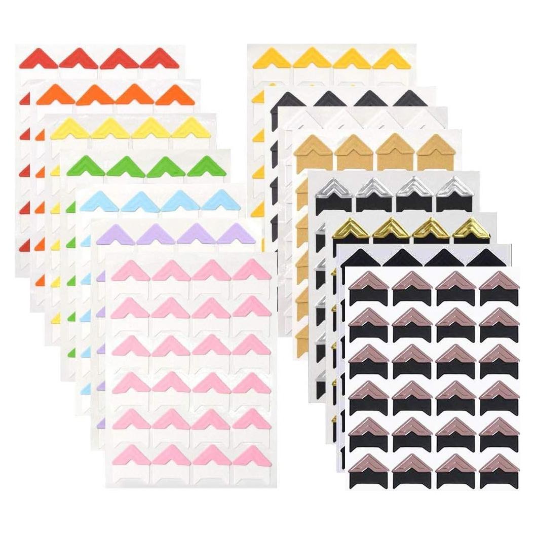 Esquinas de Foto Autoadhesivas Pulaisen 360 Unidades Multicolor