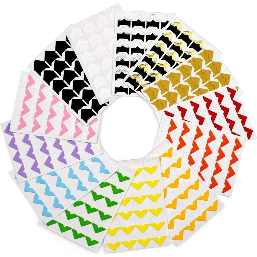 Esquinas de Foto Autoadhesivas Pulaisen 360 Unidades Multicolor