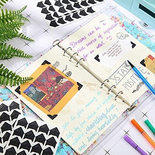 Esquinas de Foto Autoadhesivas Pajean 720 Piezas Negro