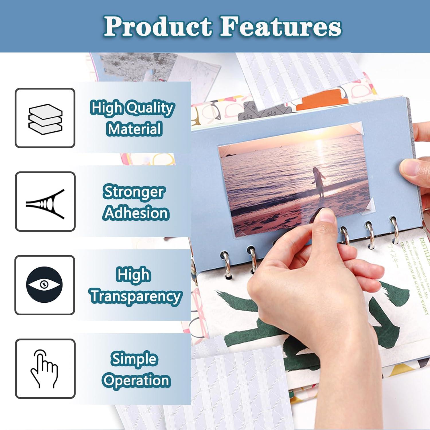 Esquinas de Foto Autoadhesivas Transparentes 408pcs - Scrapbooking