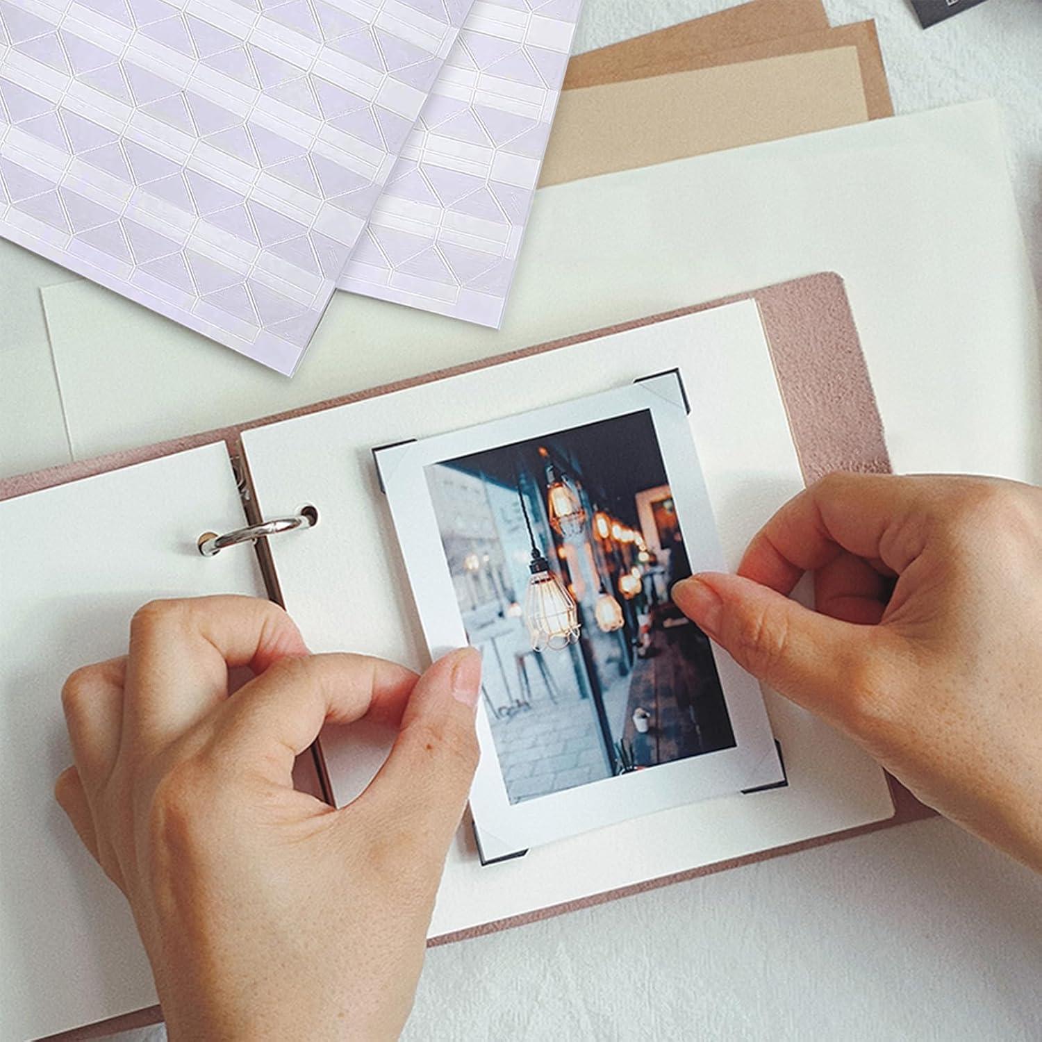 Esquinas de Foto Autoadhesivas Transparentes 408pcs - Scrapbooking