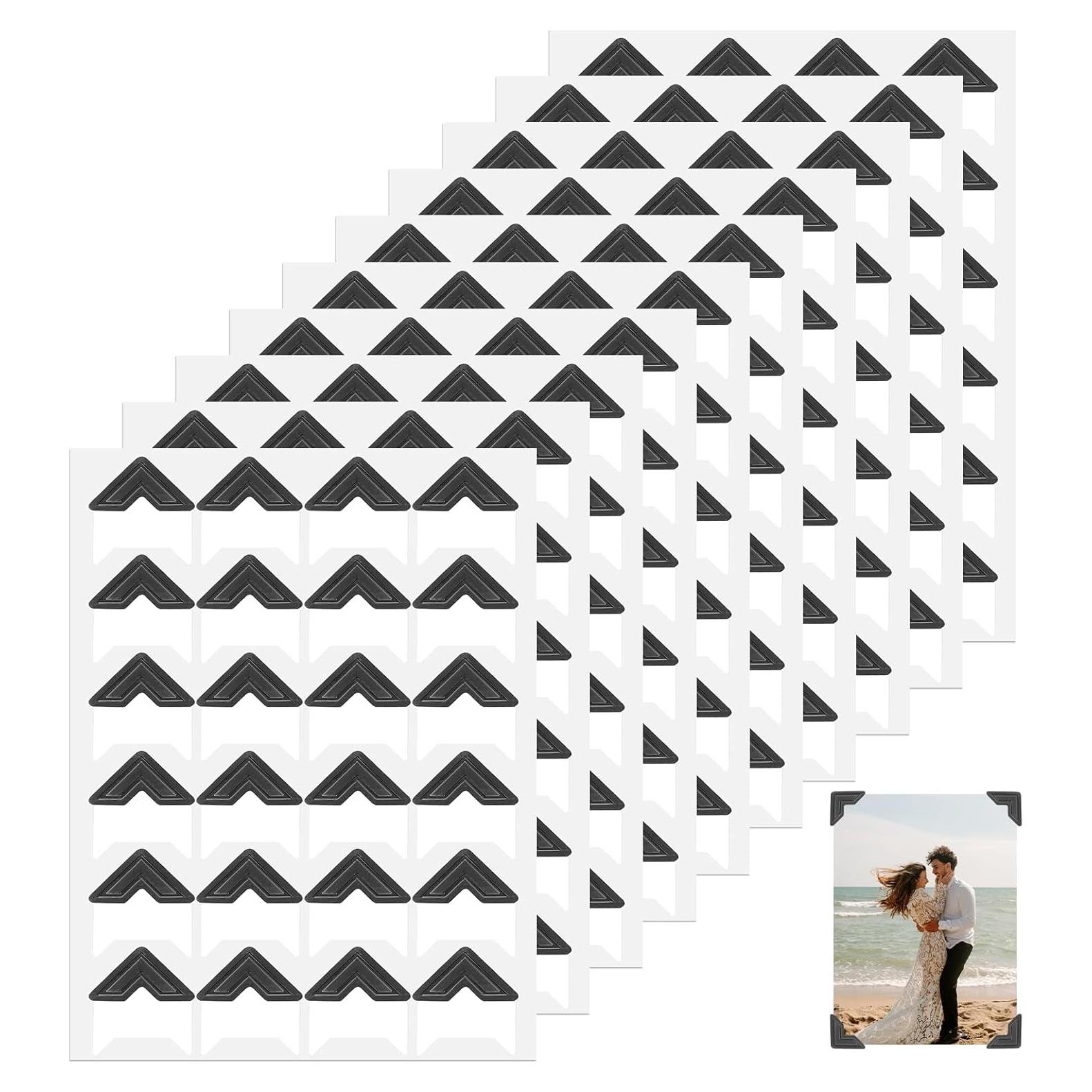 240 Esquinas de Foto Negras Autoadhesivas Abeillo 2x2cm