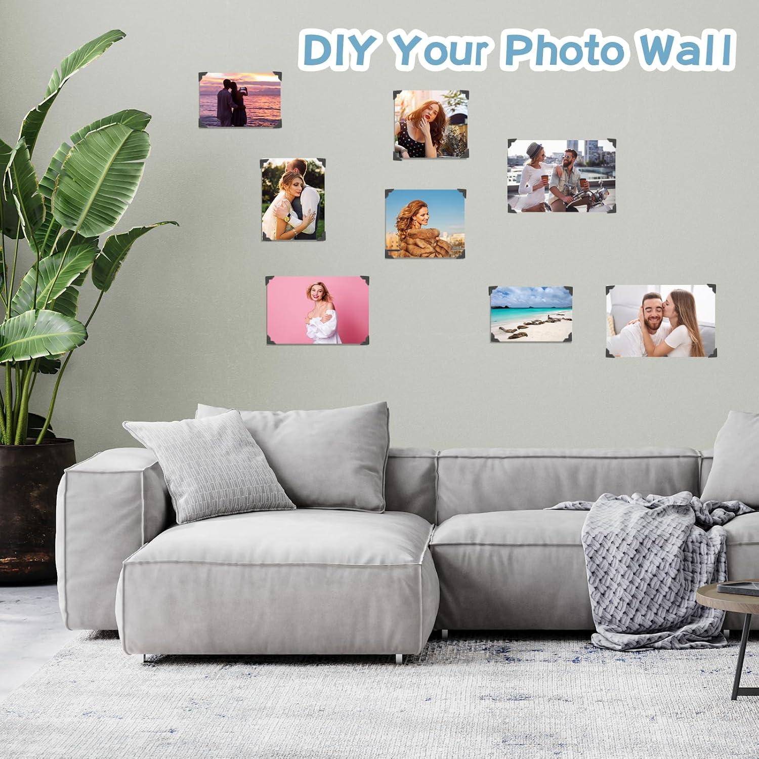 240 Esquinas de Foto Negras Autoadhesivas Abeillo 2x2cm