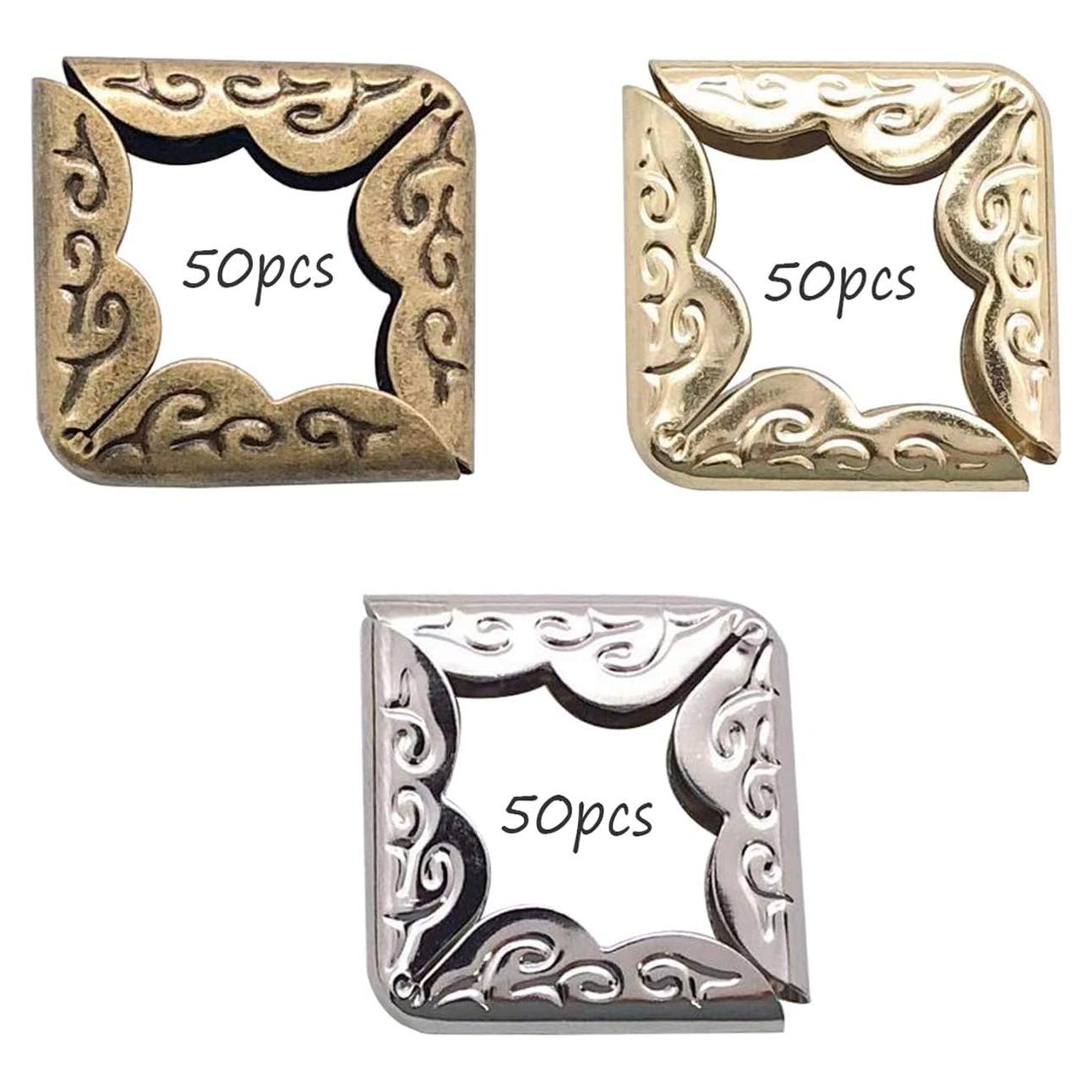 150 Protectores de Esquinas de Metal HanyHere para Libros