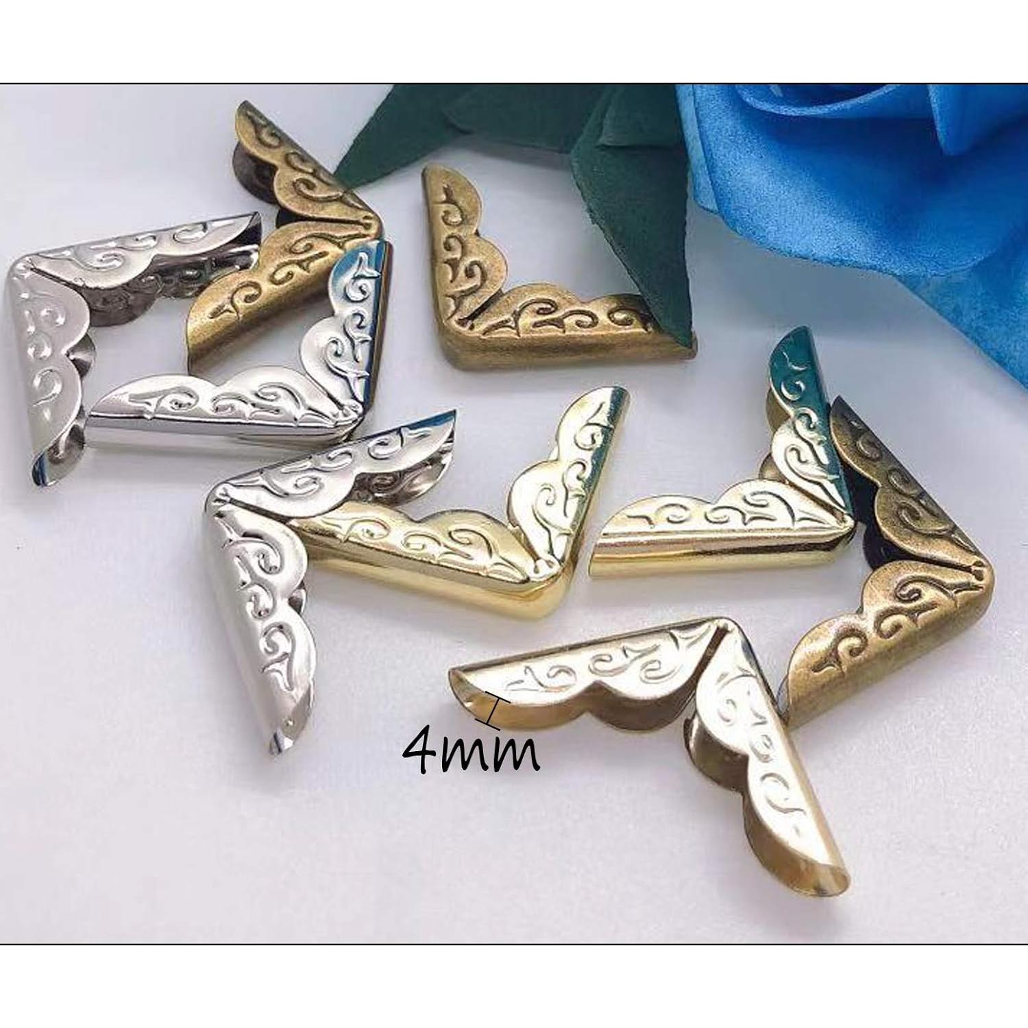 150 Protectores de Esquinas de Metal HanyHere para Libros