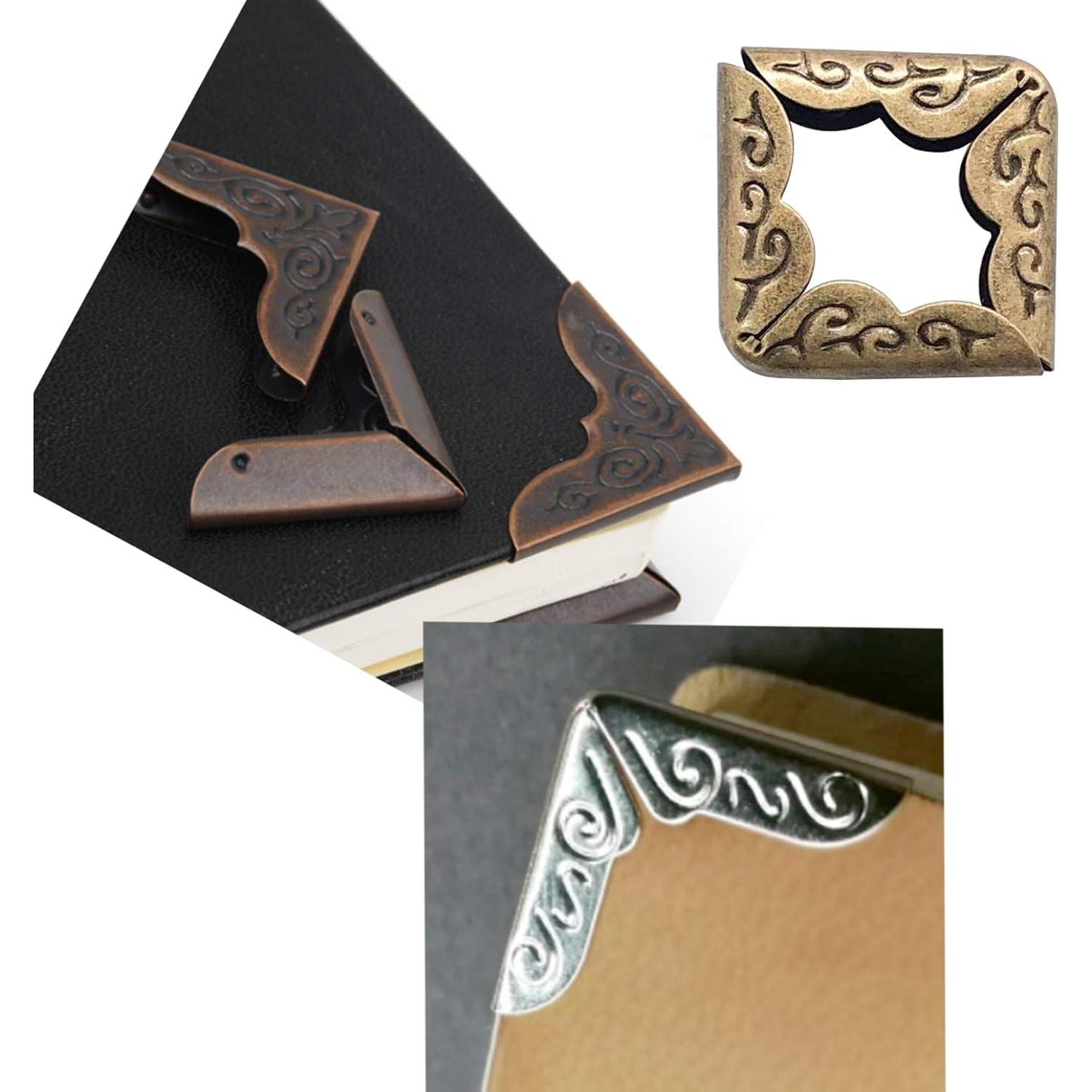 150 Protectores de Esquinas de Metal HanyHere para Libros
