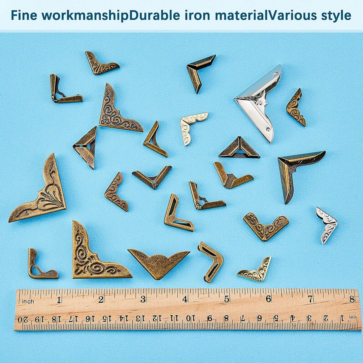 Esquinas de Libro de Metal Outus - 96 Piezas Protectoras Vintage