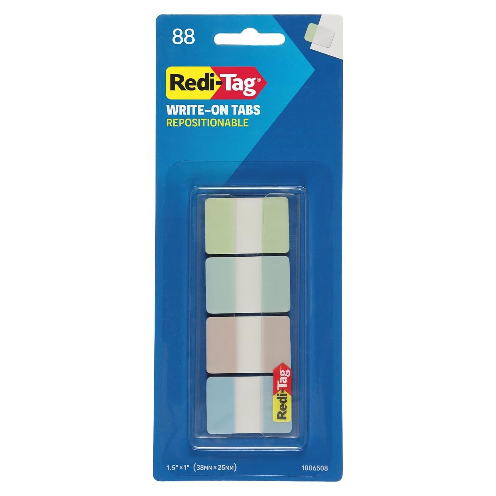 Etiquetas Reposicionables Redi-Tag 88 Pzas 4 Colores 2.54x3.81cm