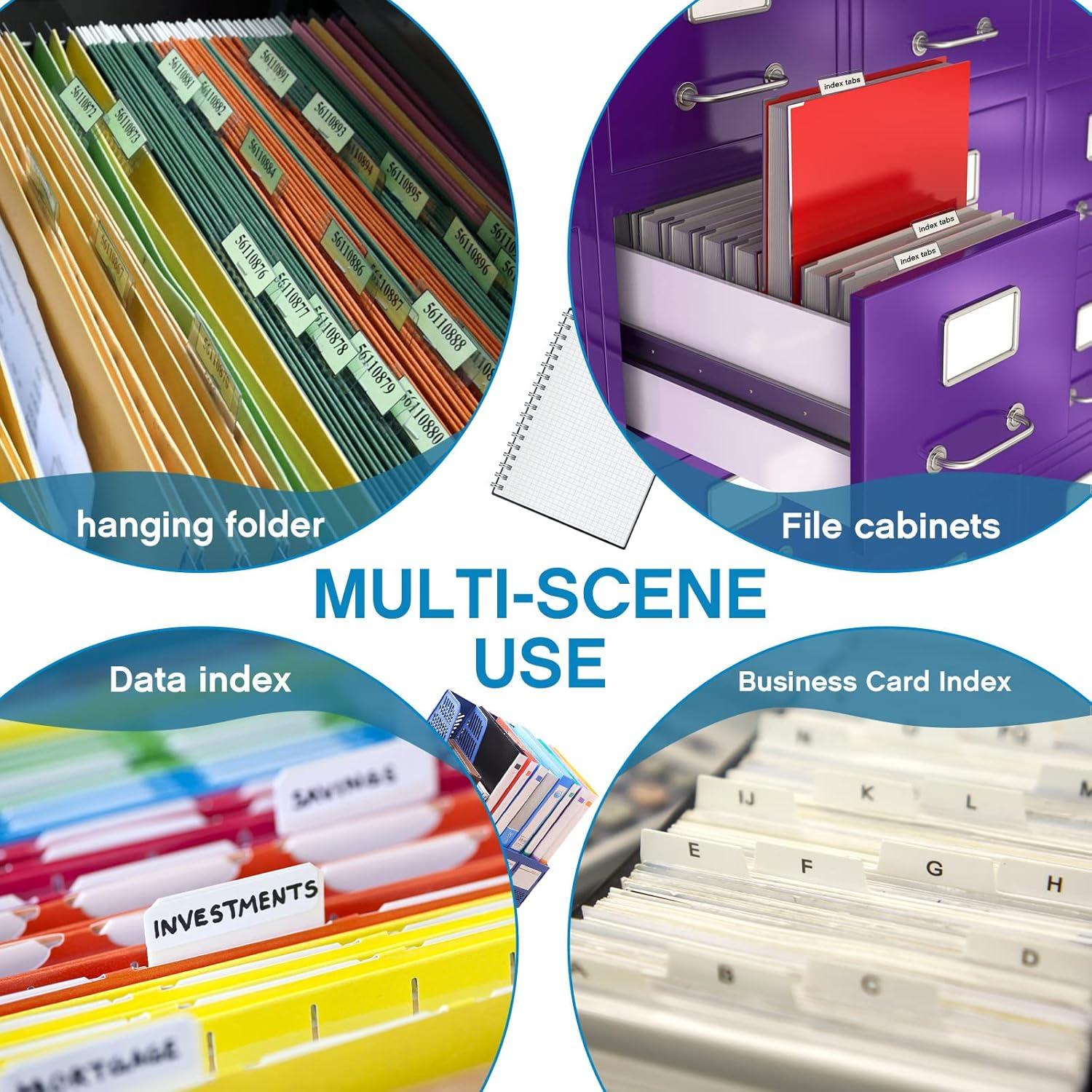 Pestañas autoadhesivas Gersoniel 5 cm para carpetas - 50 piezas