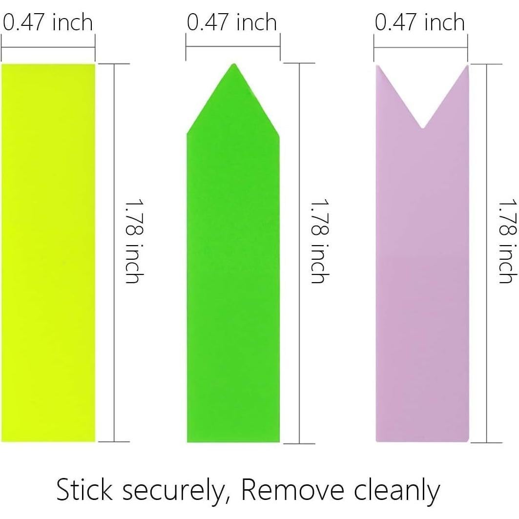 Marcadores de Página Adhesivos KICNIC 750 Pcs 10 Colores