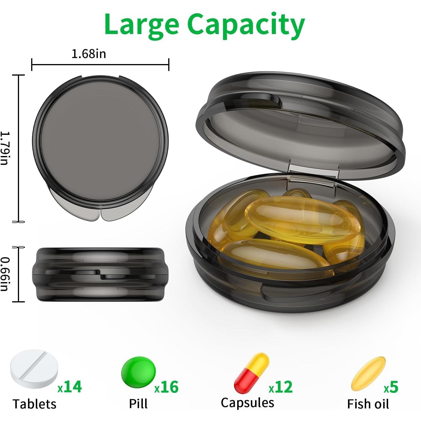 Estuche Organizador de Pastillas Urekt - Paquete de 4, PP Grado Alimenticio