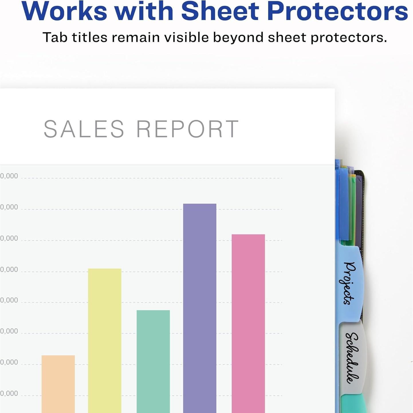 Separadores de Esquina Avery de Plástico 5 Tabuladores Multicolor
