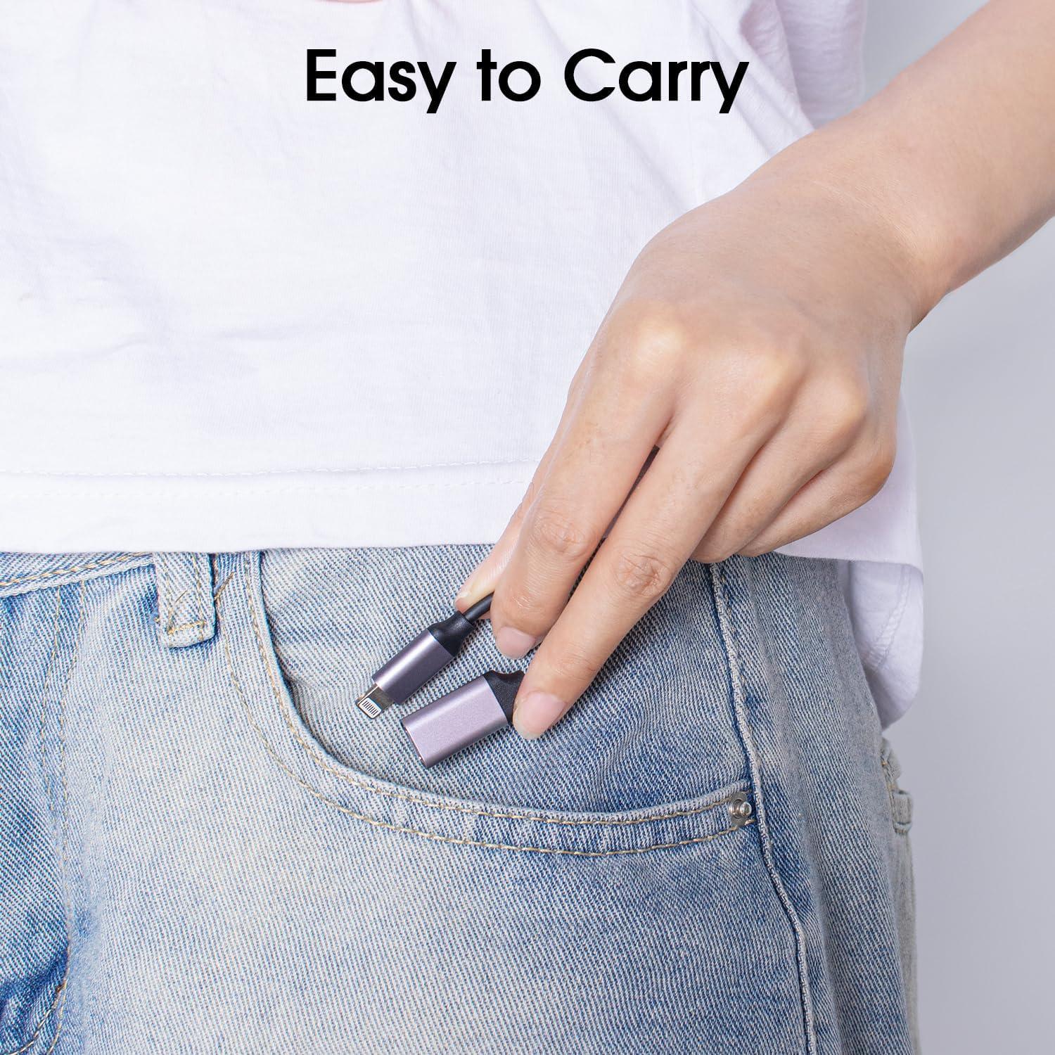 Adaptador Lightning a USB C TechMatte 27W Carga Rápida 2 Pzas