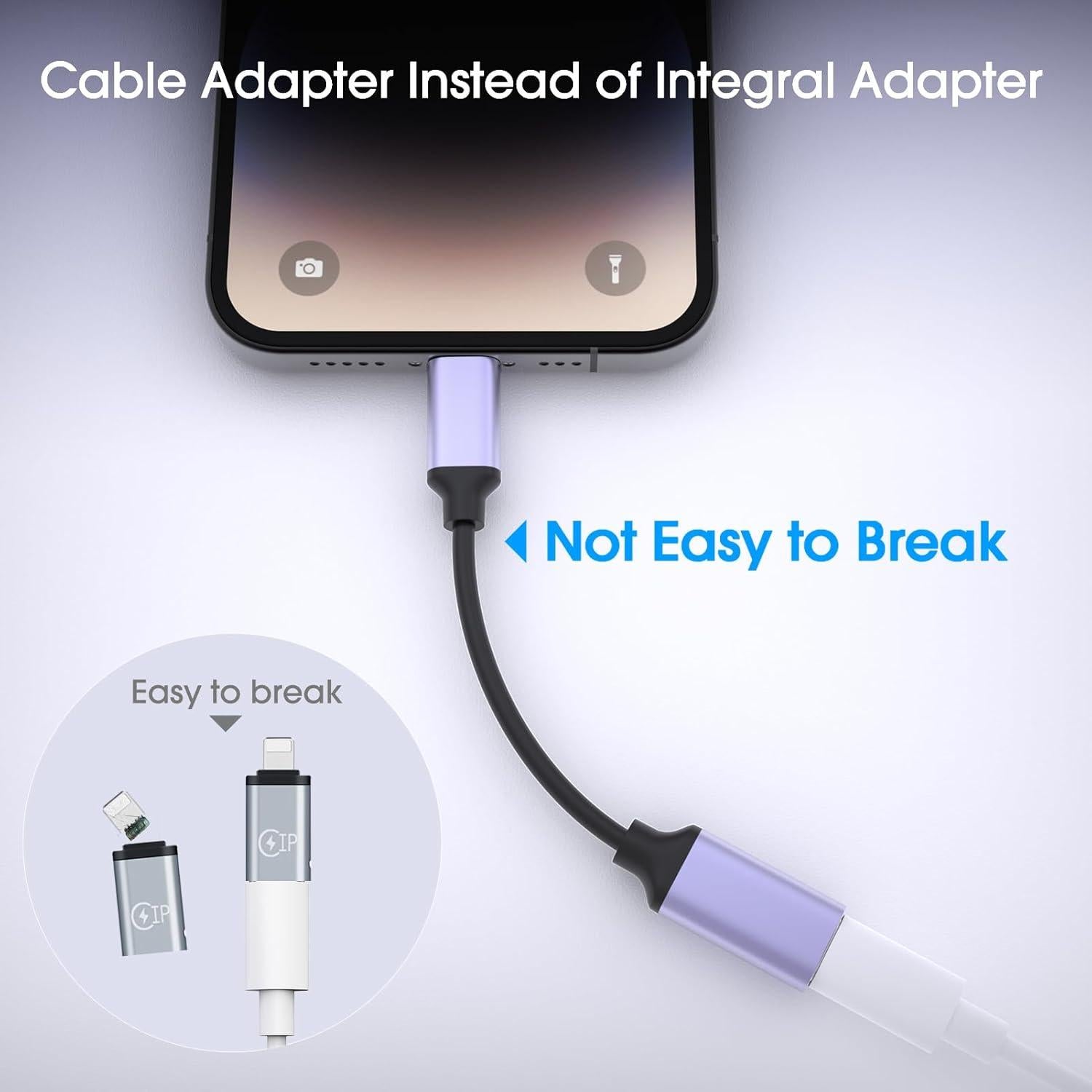 Adaptador Lightning a USB C TechMatte 27W Carga Rápida 2 Pzas