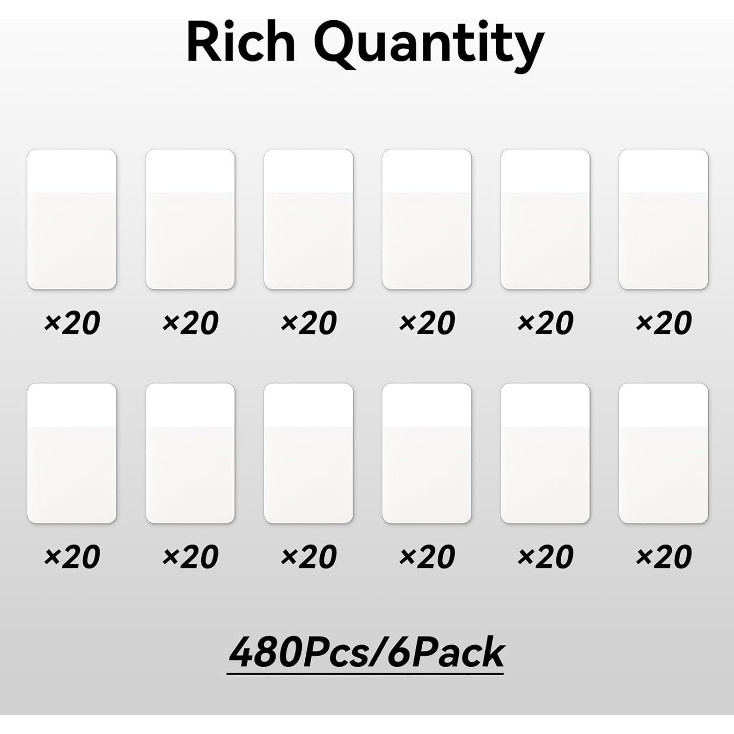 Etiquetas Adhesivas Tecreddy 480 Piezas 4.06x2.54cm Blancas