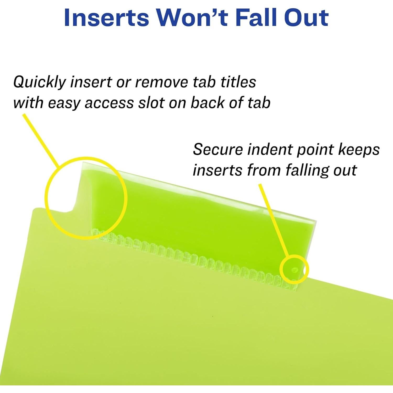 Separadores Avery de Plástico para Carpetas 3 Anillas - 5 Pestañas Multicolor