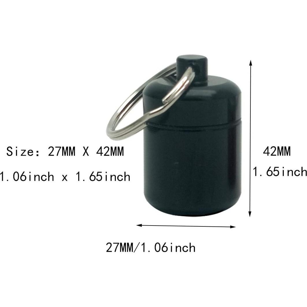 Contenedor de Pastillas de Aluminio SHISHANG 2 Piezas a Prueba de Agua