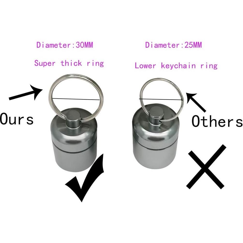 Contenedor de Pastillas de Aluminio SHISHANG 2 Piezas a Prueba de Agua