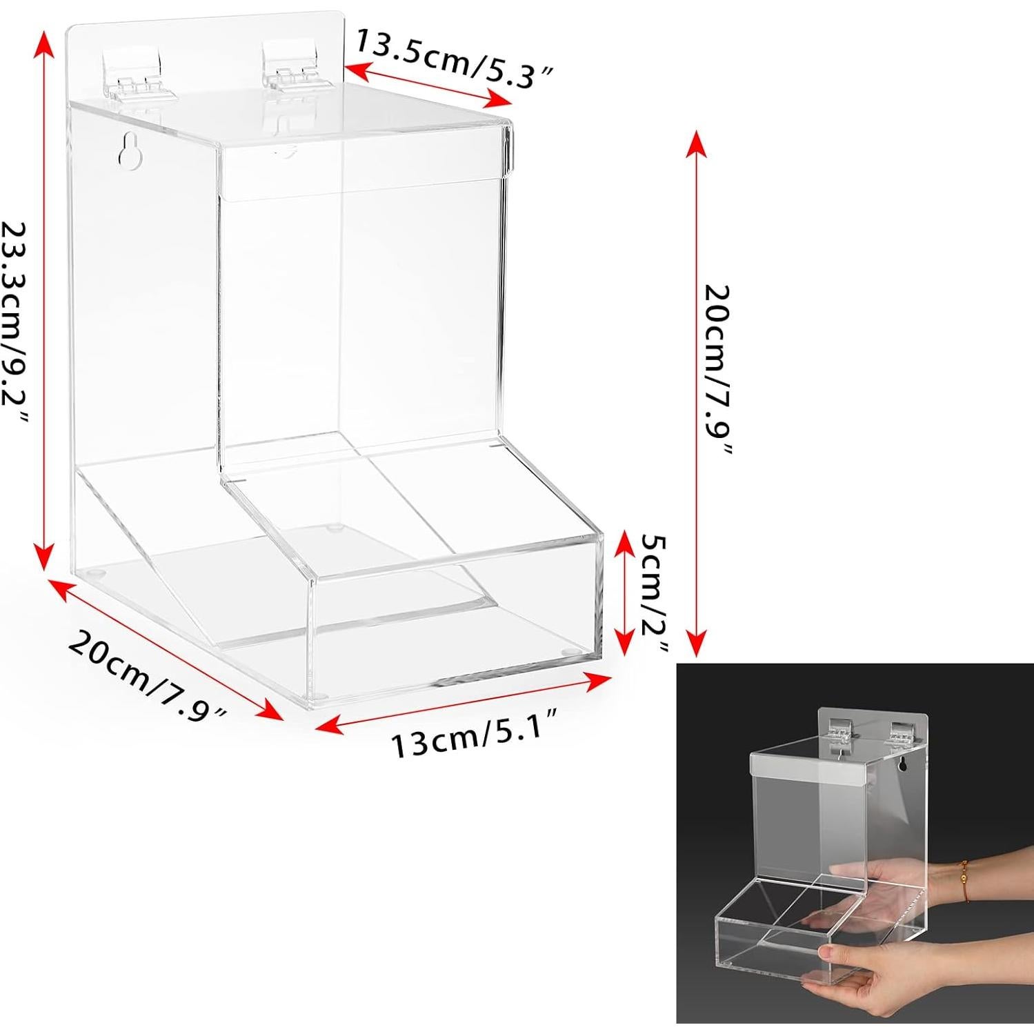 Contenedor de Almacenamiento Acrílico Sumnacon 23x20x13cm Transparente