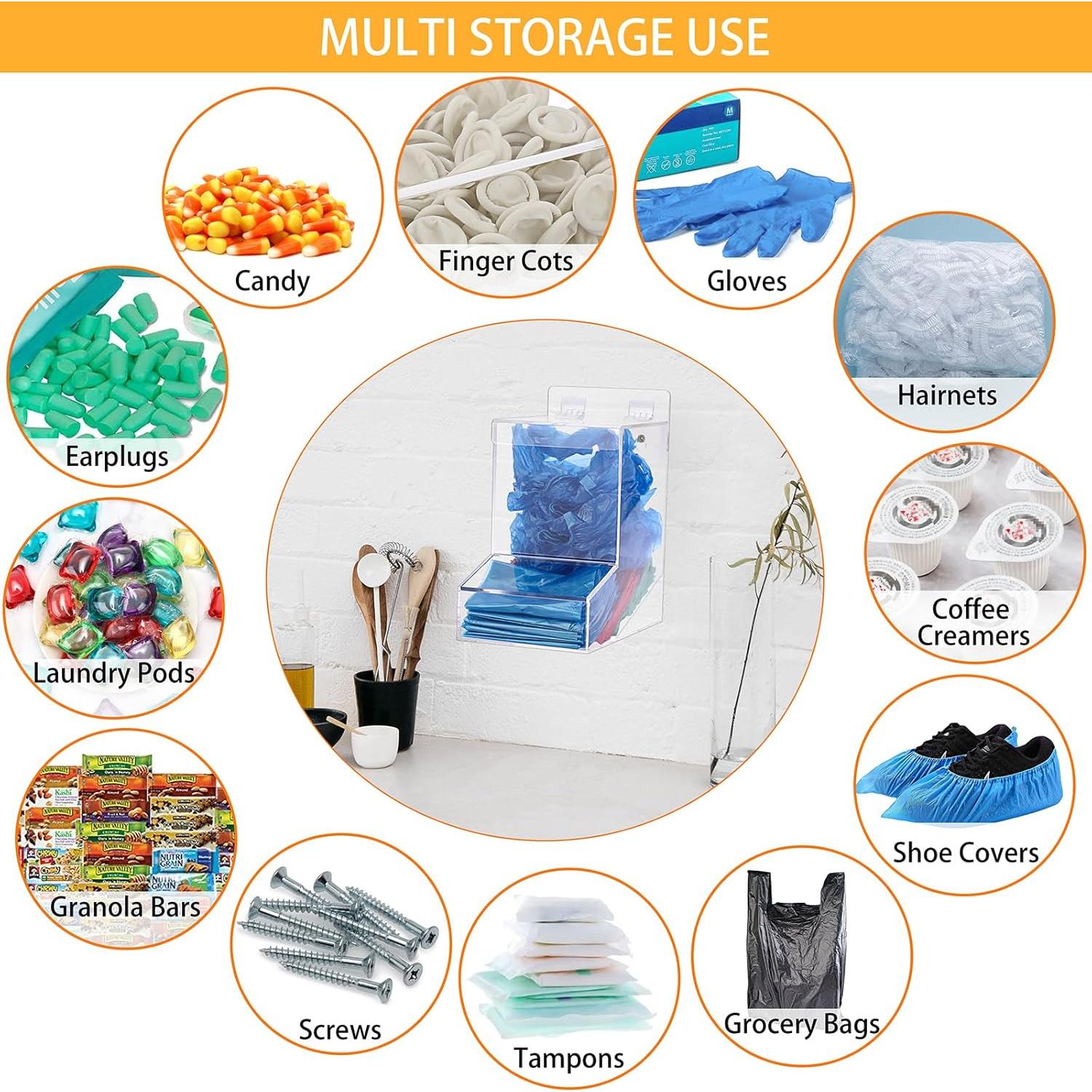 Contenedor de Almacenamiento Acrílico Sumnacon 23x20x13cm Transparente