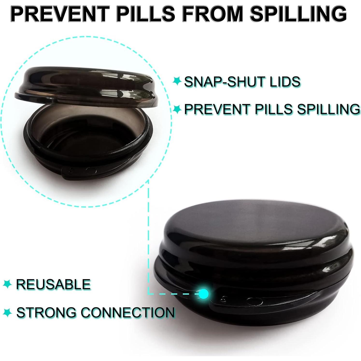 Organizador de Pastillas Mini Murou Negro - Paquete de 3