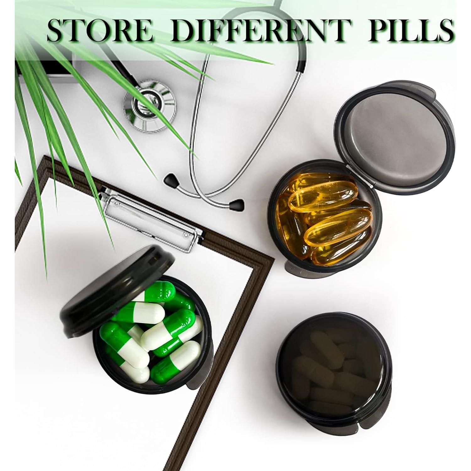 Organizador de Pastillas Mini Murou Negro - Paquete de 3