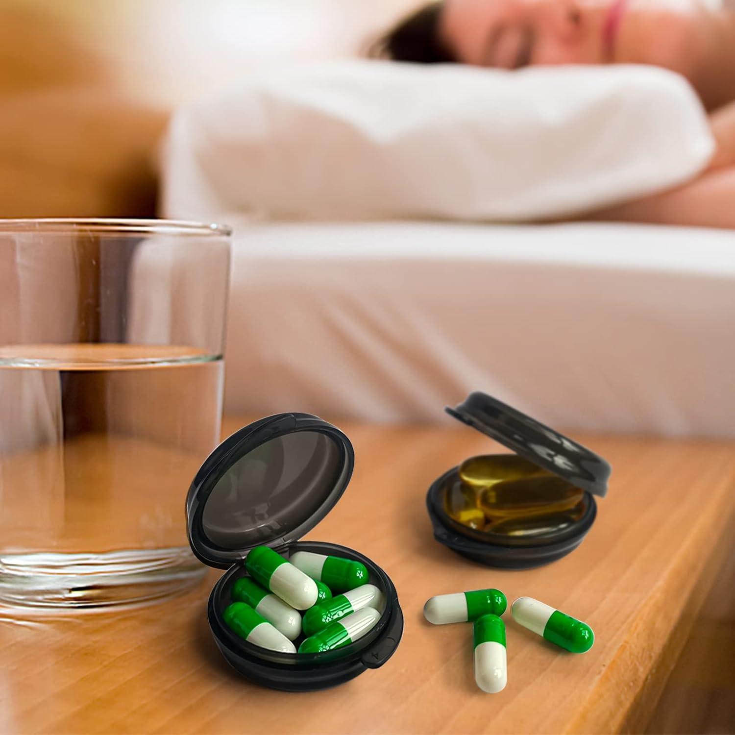 Organizador de Pastillas Mini Murou Negro - Paquete de 3