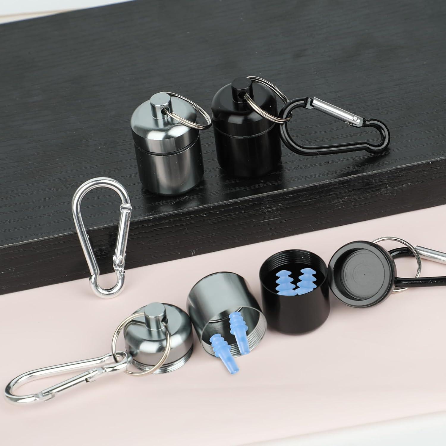 Estuche de Transporte Cecliy para Tapones de Oído - 4 Paquetes Metal