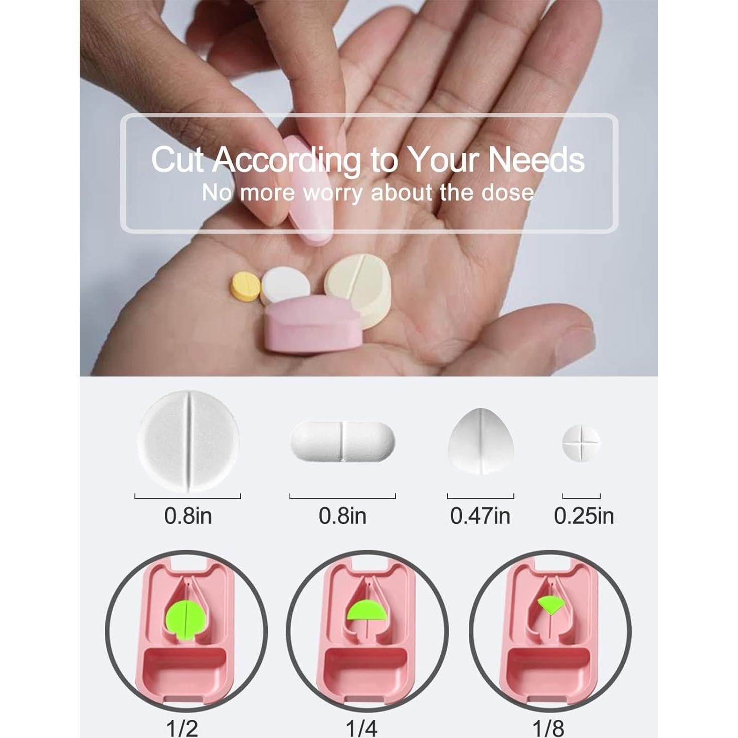Cortador de Pastillas DUBSTAR Azul, Divisor Portátil 2.03 cm