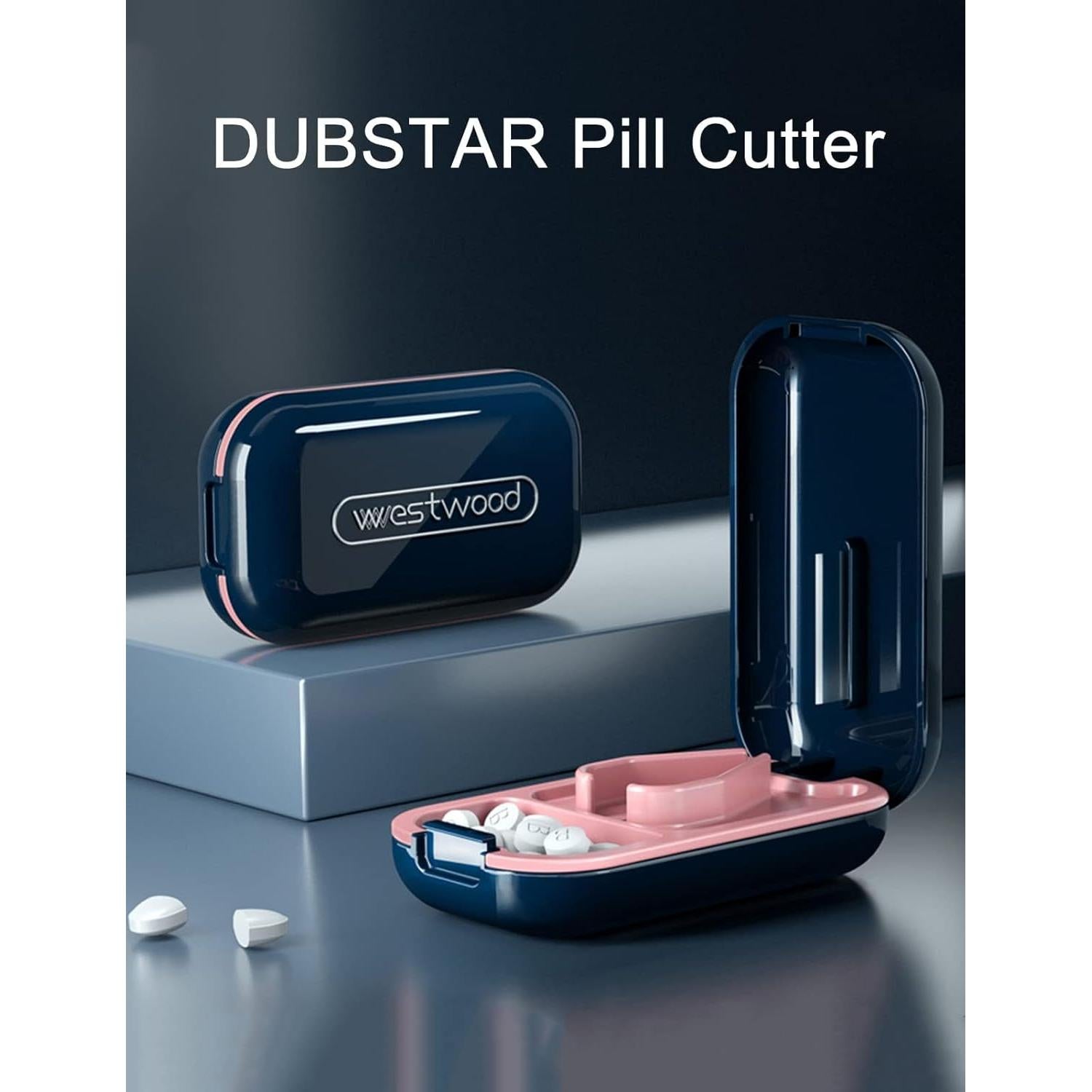 Cortador de Pastillas DUBSTAR Azul, Divisor Portátil 2.03 cm