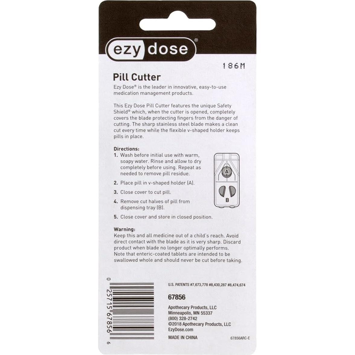 Cortador de Pastillas Ezy Dose con Escudo de Seguridad - Compacto