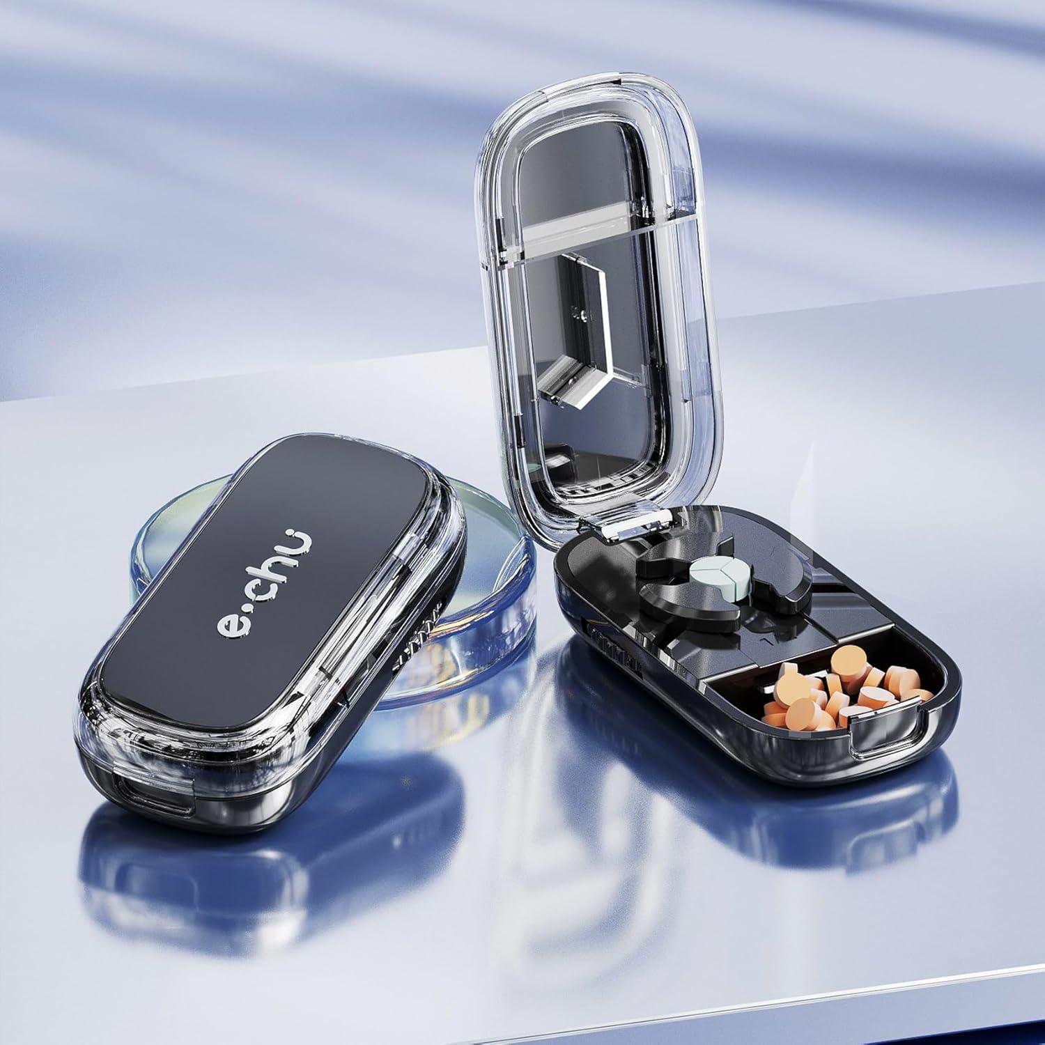 Cortador de Pastillas Hafigigi Ajustable con Almacenamiento - Negro