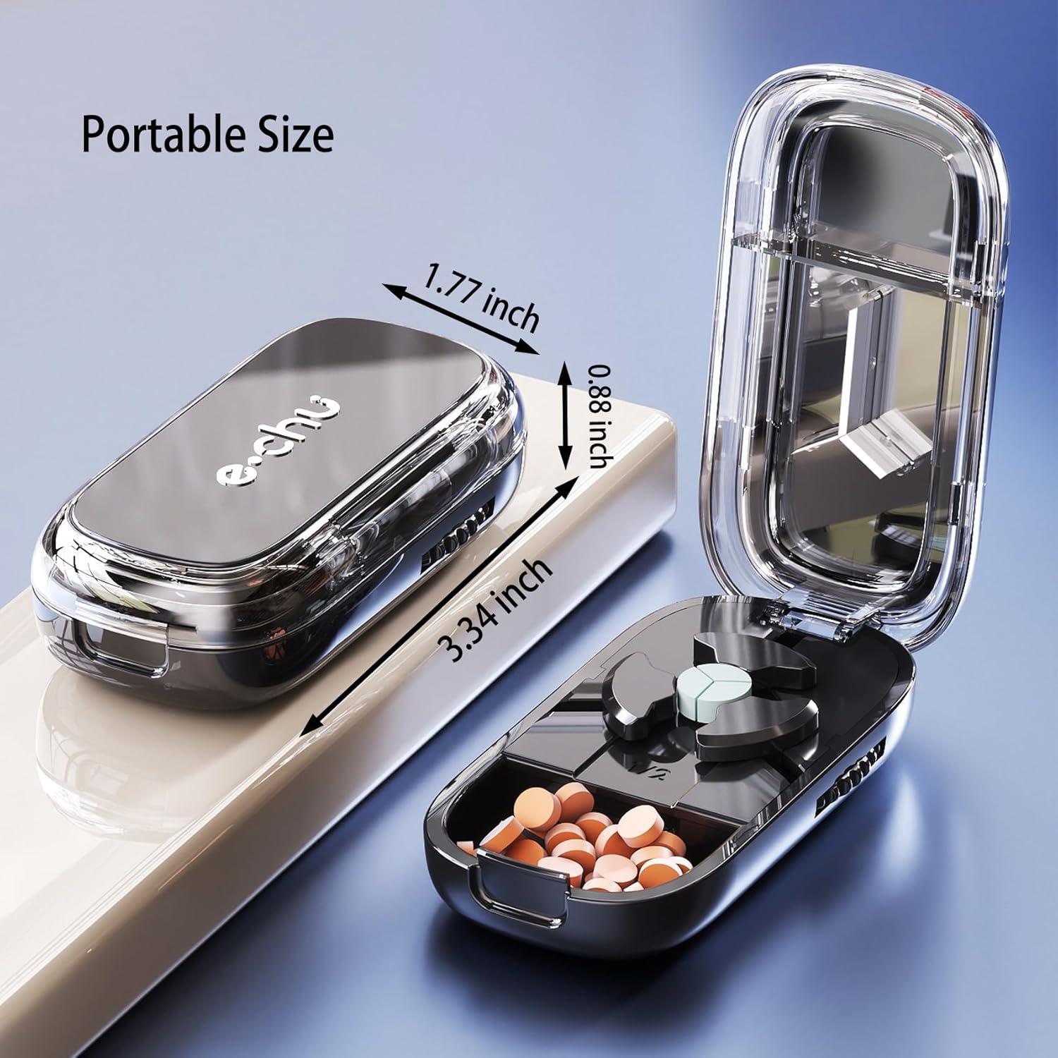 Cortador de Pastillas Hafigigi Ajustable con Almacenamiento - Negro