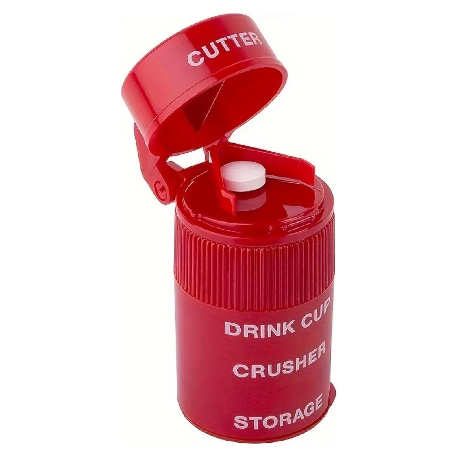 Cortador y Triturador de Pastillas Ezy Dose Rojo 3 en 1