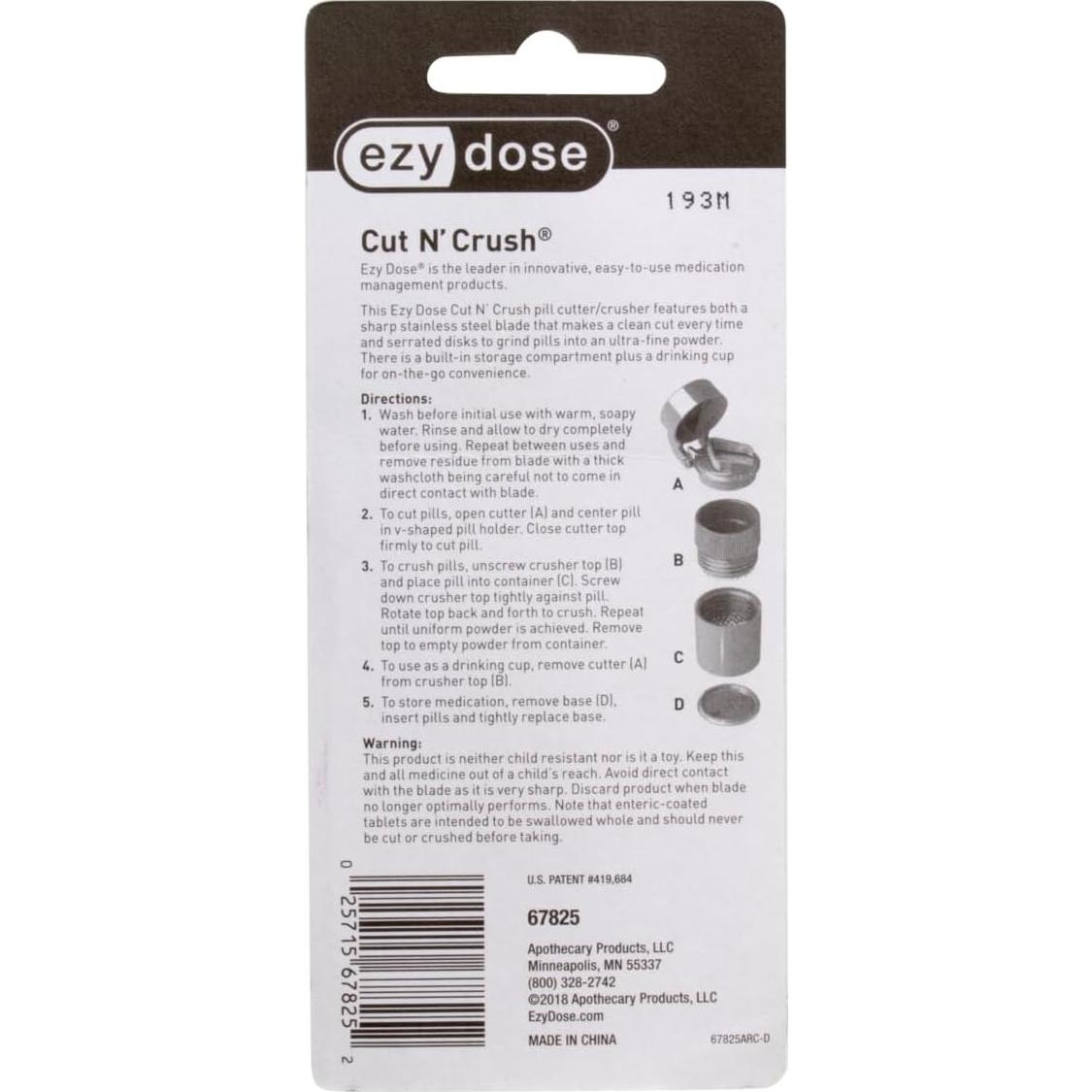 Cortador y Triturador de Pastillas Ezy Dose Rojo 3 en 1