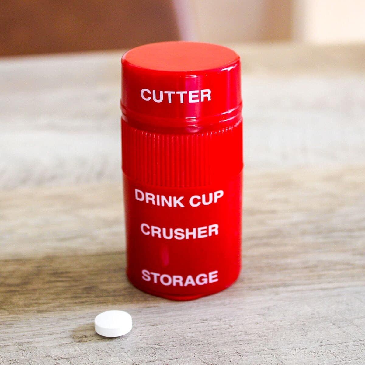 Cortador y Triturador de Pastillas Ezy Dose Rojo 3 en 1