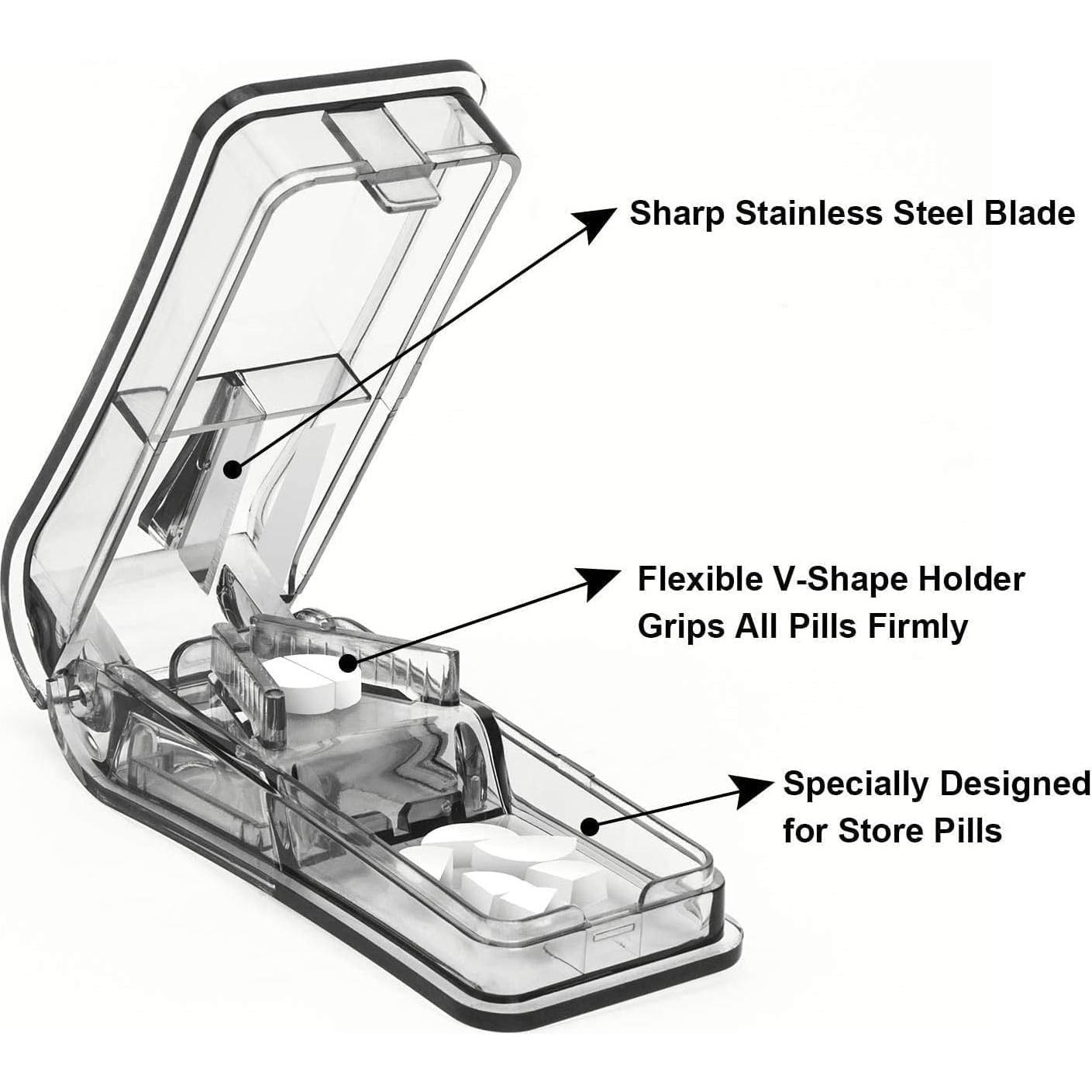 Cortador de Pastillas JohnBee 2PCS Ajustable con Almacenamiento