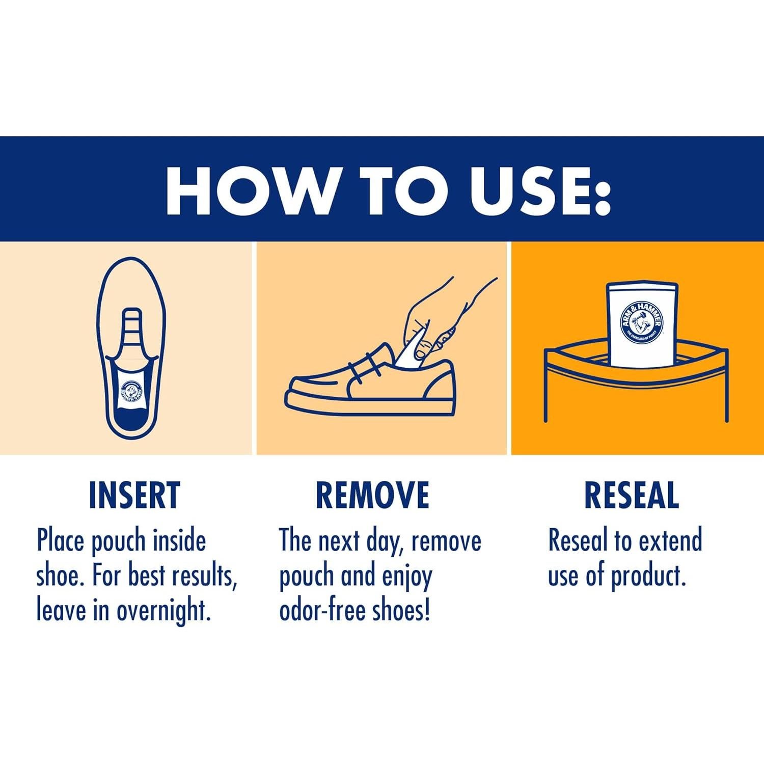 Bolsas Desodorantes para Calzado Arm & Hammer - 2 Pares