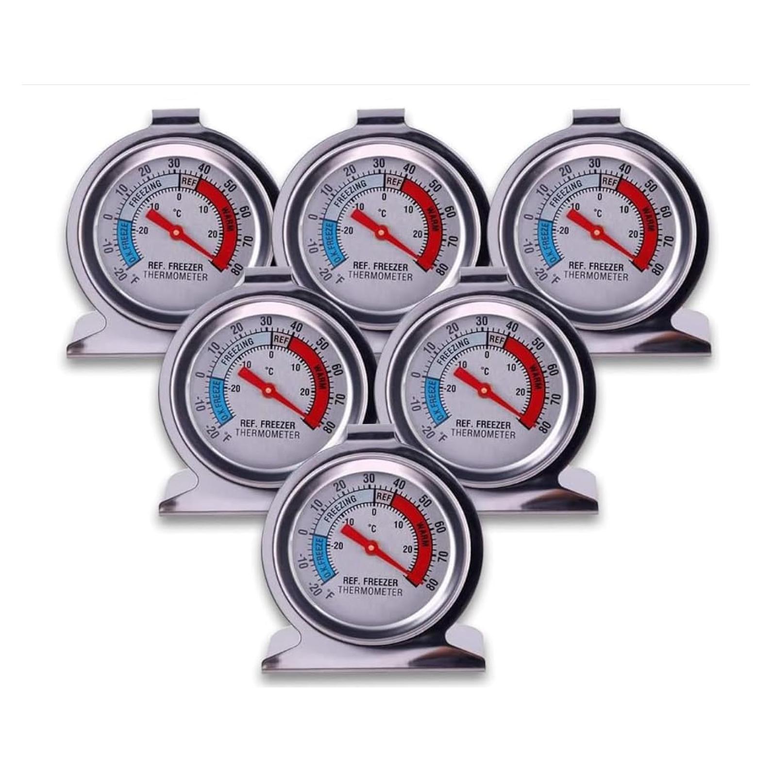 Termómetro de Dial Grande Aulufft para Refrigerador - 6 Piezas