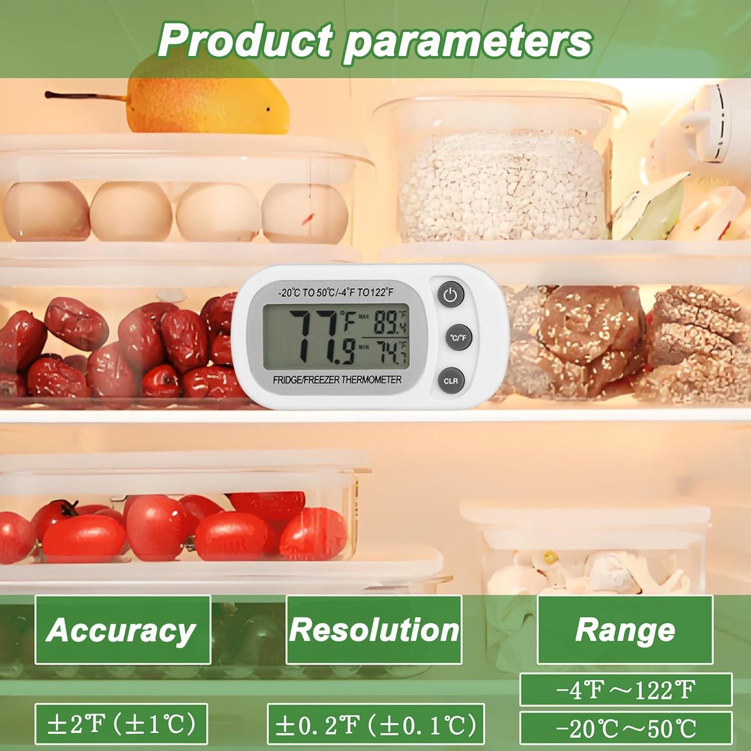 Termómetro Digital Impermeable Serundo para Refrigerador 2pck