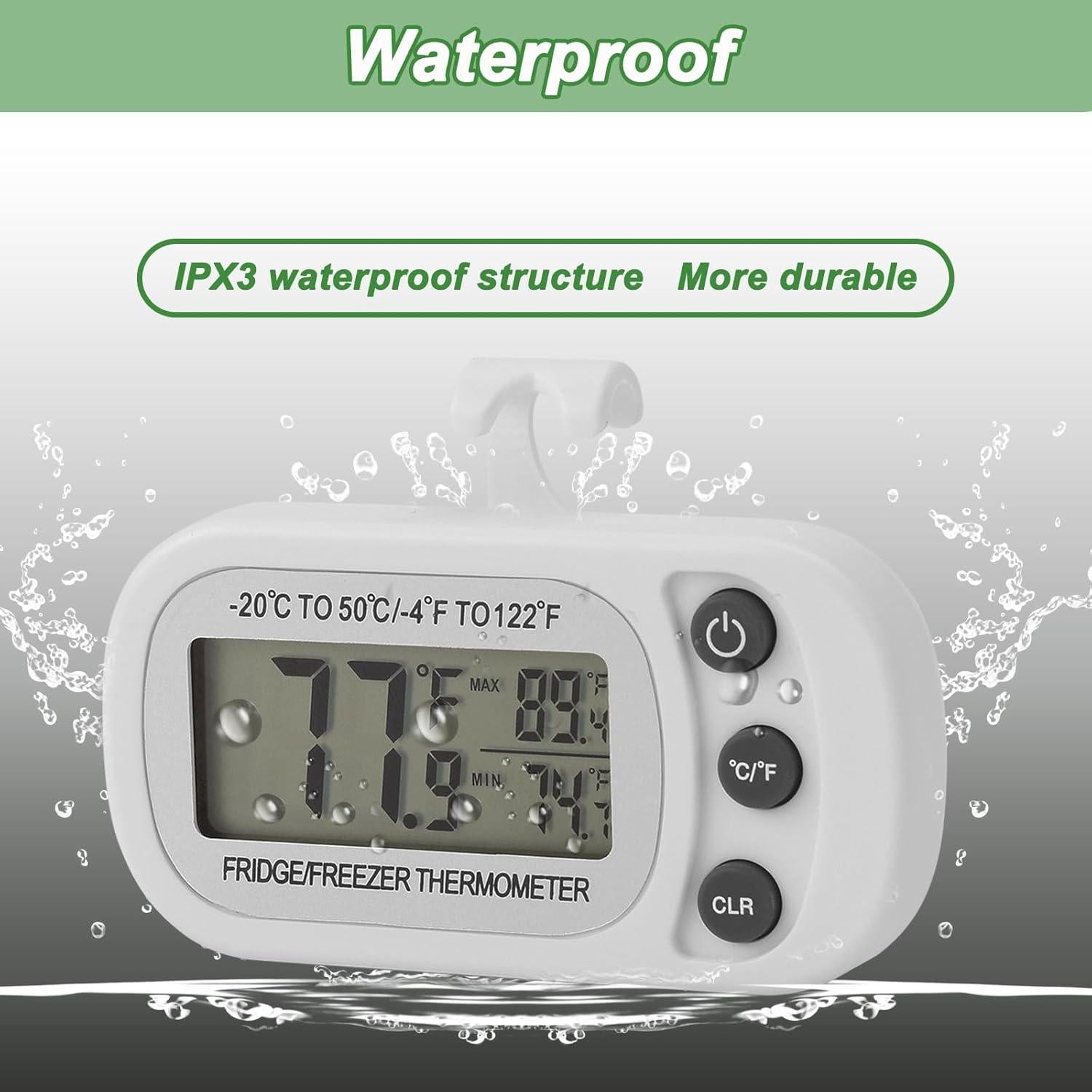 Termómetro Digital Impermeable Serundo para Refrigerador 2pck