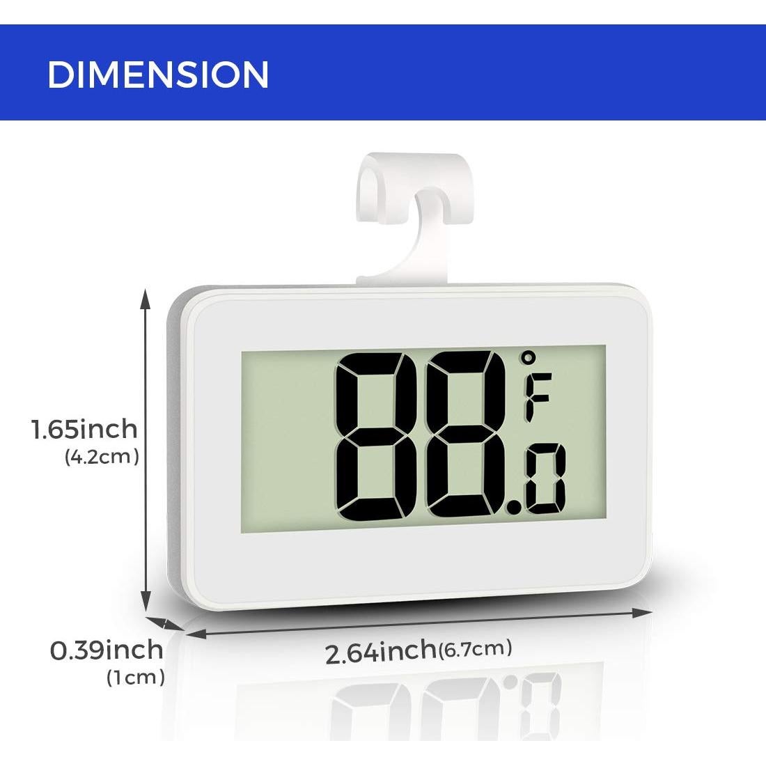 Termómetro Digital para Refrigerador AOVIOANDY - Pantalla LCD Grande