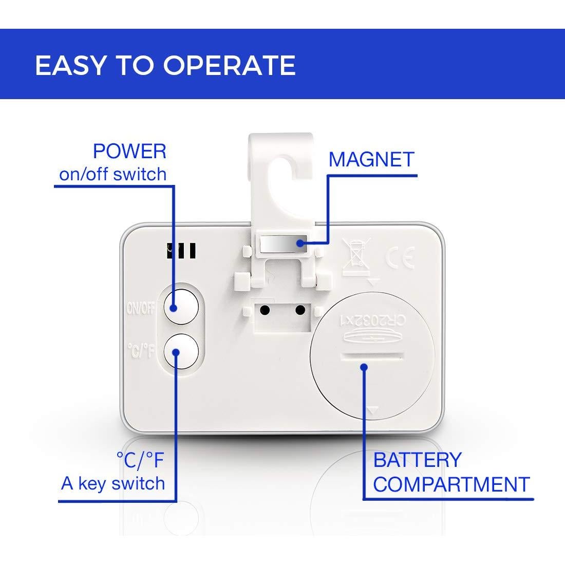 Termómetro Digital para Refrigerador AOVIOANDY - Pantalla LCD Grande