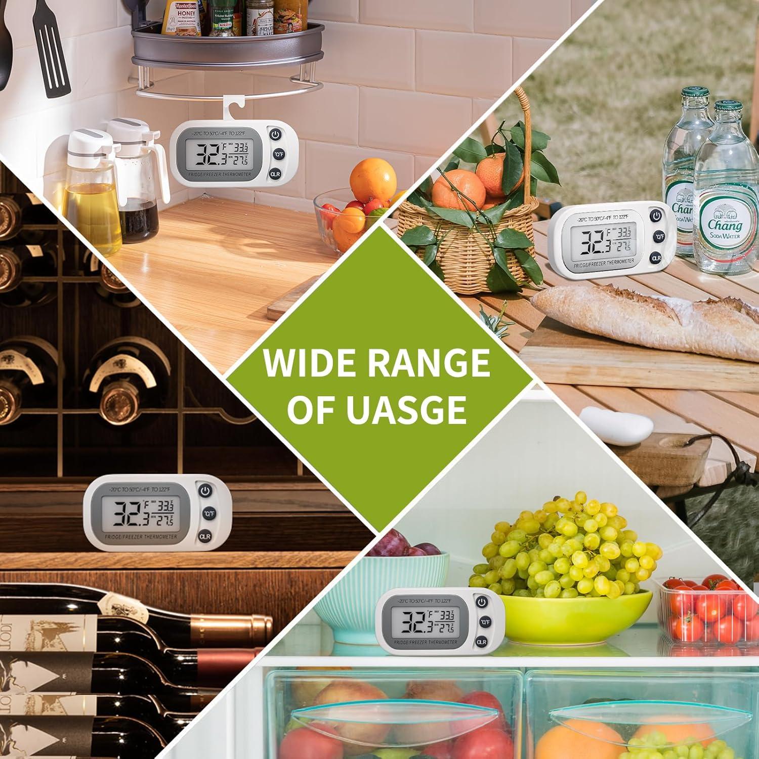 Termómetro Digital Impermeable FAHZON 2 Piezas Blanco